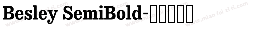 Besley SemiBold字体转换